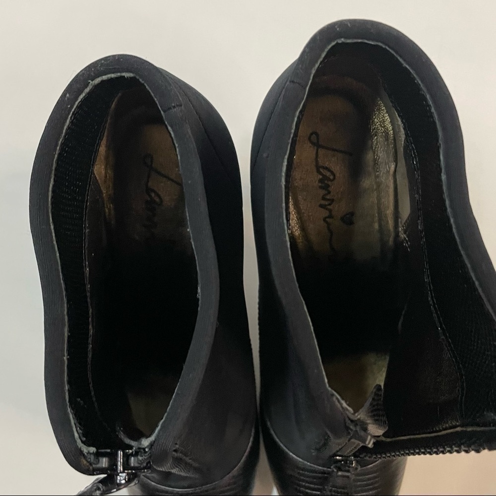 LANVIN front zip black stiletto ankle booties size 37 1/2 (US size 7) - Picture 7 of 12